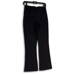 NWT Womens Black Flat Front Flared Side Zip Trouser Pants Size Small