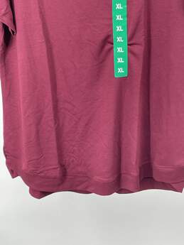 Womens Wine Short Sleeve Round Neck Sport T-Shirt Size XL T-0528908-F alternative image