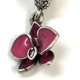 Designer Pandora S925 ALE Sterling Silver Purple Orchid CZ Dangle Charm alternative image