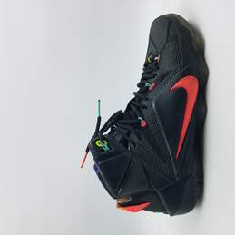 Nike Lebron 12 'Data' Sneakers Men's Sz 11.5 Black/Infrared