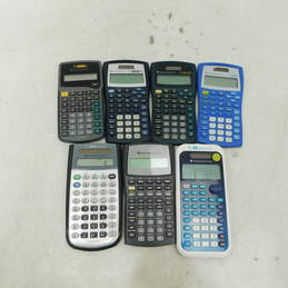 Set of Assorted Texas Instruments Brand Scientific Calculators (7) alternative image