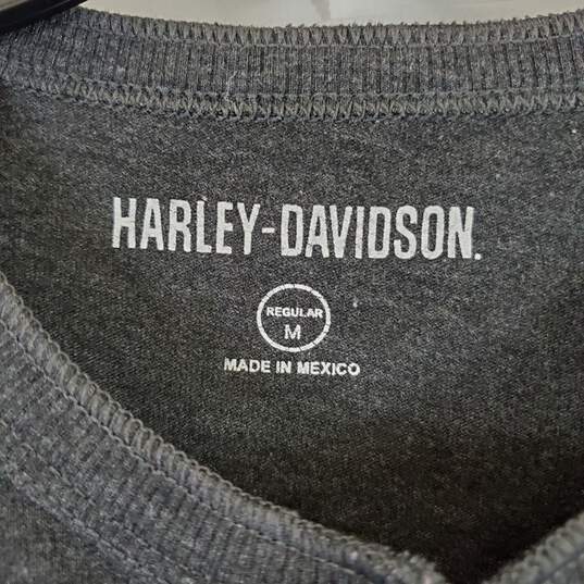Harley Davidson Men's Gray Long Sleeve SZ M image number 4