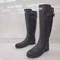 Hunter Women's Original Tall Black Refined Buckle Rubber Rain Boots Size 7 image number 1