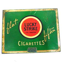 Vintage Advertising Tins Lucky Strike Cigarettes Popeye Popcorn Smith Corona alternative image