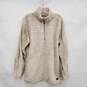L.L. Bean MN's 100% Polyester Fuzzy Off White Winter Pullover Size M image number 1