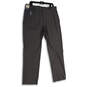 NWT Mens Gray Flat Front Slash Pocket Straight Leg Dress Pants Size 36x34 image number 1