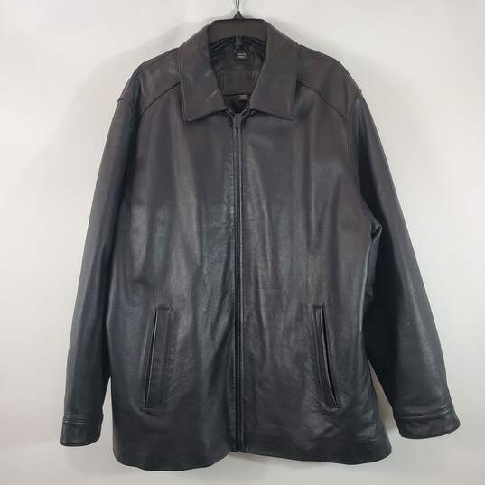 St. John's Bay Men Leather Jacket XL image number 1