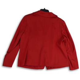 NWT Anne Klein Womens Red Notch Lapel Single Breasted One Button Blazer Size 22W alternative image