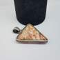 Sterling Silver Agate Triangle Shape Pendant 18.3g image number 5