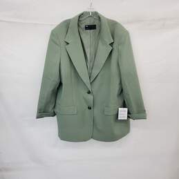 Asos Green Lined Oversized Blazer Jacket WM Size M NWT