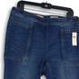 NWT Womens Blue Denim Medium Wash Side Zip Bootcut Leg Jeans Size 31 image number 3
