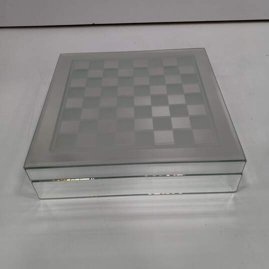 Glass Chess Set w/ Storage For Pieces image number 1