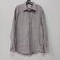 Lacoste Men's Purple Micro Check Button Up Dress Shirt Size 45 image number 1