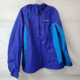 Columbia Sportswear Company Women's Blue/Purple Full-Zip Raincoat Jacket Size 1X