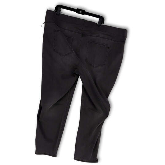 NWT Womens Gray Denim Elastic Waist Pull-On Skinny Leg Jegging Jeans Sz 3X image number 2