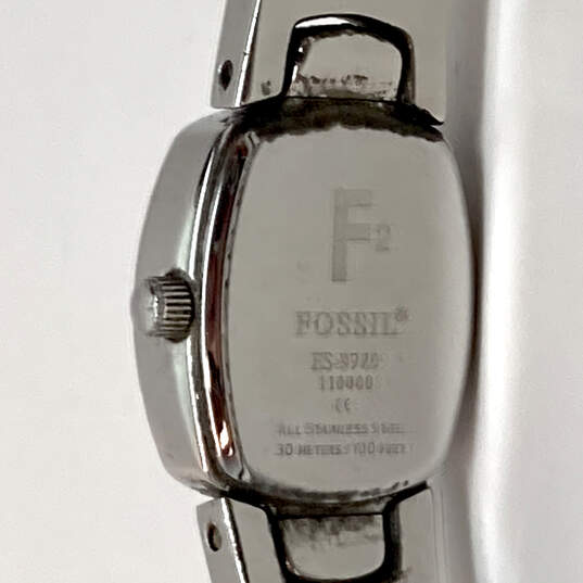 Designer Fossil F2 ES9749 Silver-Tone Stainless Steel Analog Wristwatch image number 5
