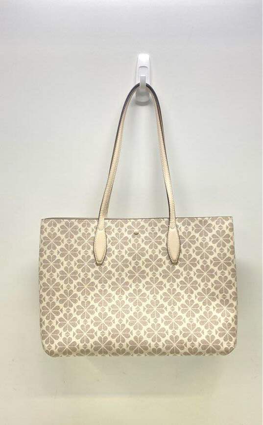 Kate Spade Flower Coated Canvas All Day Tote Cream image number 2