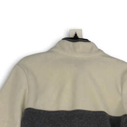 Womens White Mock Neck Long Sleeve Fleece Pullover Jacket Size Large alternative image