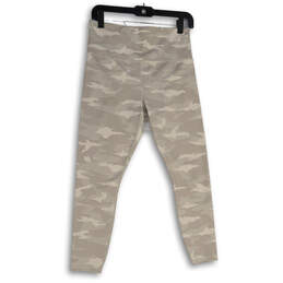 Womens Beige Camouflage Elastic Waist Pull-On Compression Leggings Size M
