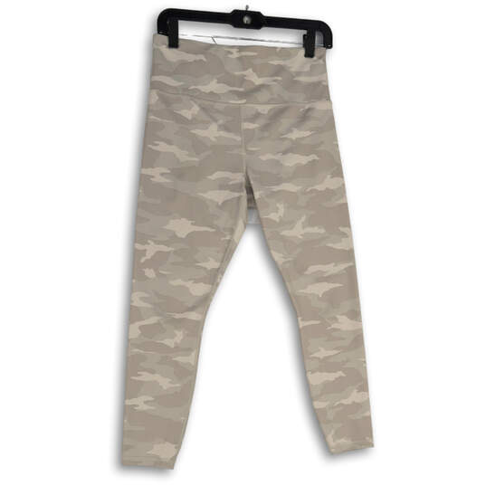 Womens Beige Camouflage Elastic Waist Pull-On Compression Leggings Size M image number 1