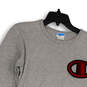 Womens Gray Crew Neck Long Sleeve Regular Fit Pullover T-Shirt Size Small image number 3