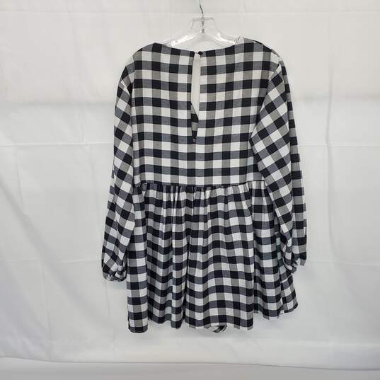 Asos Black & White Gingham Patterned Shift Dress WM Size 6 image number 1