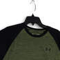 Mens Green Black Space Dye Crew Neck Short Sleeve Pullover T-Shirt Size L image number 3