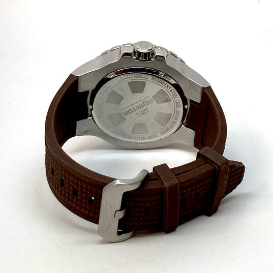 Designer Invicta Aviator 21622 Quartz Brown & Silver Round Dial Wristwatch image number 4