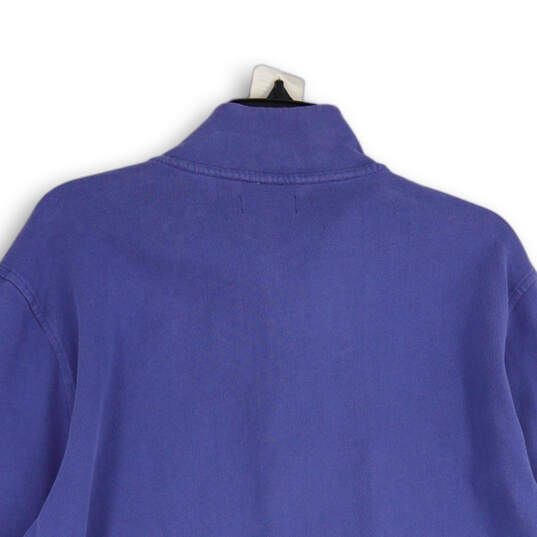Womens Purple Long Sleeve Mock Neck 1/2 Zip Sweatshirt Size XL image number 4