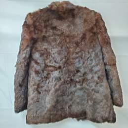 Vintage Natural Authentic Genuine Rabbit Fur Brown Coat alternative image
