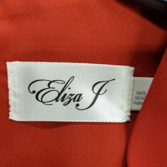 Eliza J Women Red Long Sleeve Dress Sz 6 NWT image number 1
