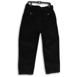 Mens Black Flat Front Pockets Straight Leg Corduroy Dress Pants Size 35X29 alternative image