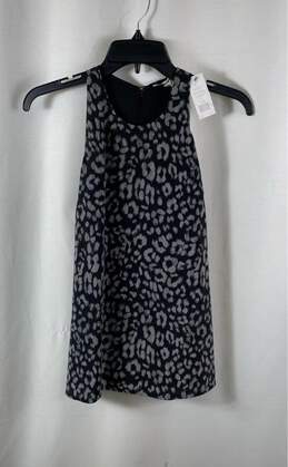 NWT Joie Womens Black Brighton Leopard Print Sleeveless Tank Top Size XS