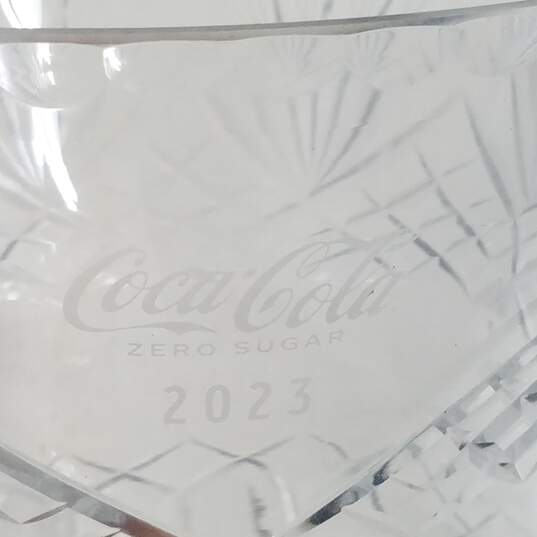Coca Cola 2023 10 inch High Crystal Glass Trophy Vase image number 7
