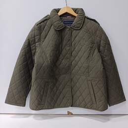 Tommy Hilfiger Green Puffer Jacket Size XL