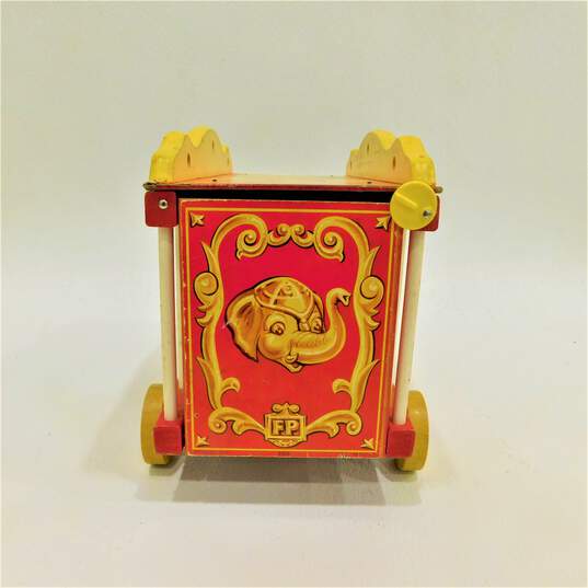 Vintage 1962 Fisher Price Wooden Circus Wagon Train With Animals & Accessories image number 2