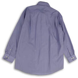 NWT Mens Blue Black Striped Spread Collar Button-Up Shirt Size 17.5 32/33 alternative image