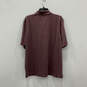 Mens Brown Short Sleeve Spread Collar Classic Button Polo Shirt Size Large image number 2