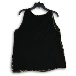 Dana Buchman Womens Green Black Floral Sleeveless Pullover Tank Top Size XL alternative image