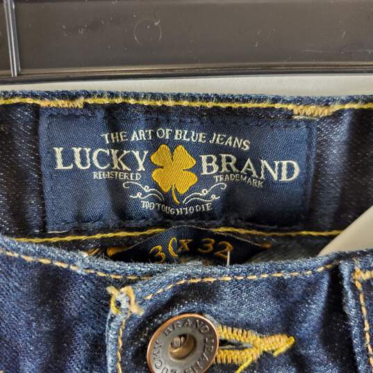 Lucky Brand Men Dark Blue Straight Leg Jeans Sz 30 image number 3
