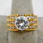 14K Yellow Gold Fancy Cubic Zirconia Ring 11.1g image number 2