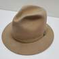 Vintage Beaver Hats Genuine Fur Felt Tan Fedora Hat Men's 7 1/8 image number 1