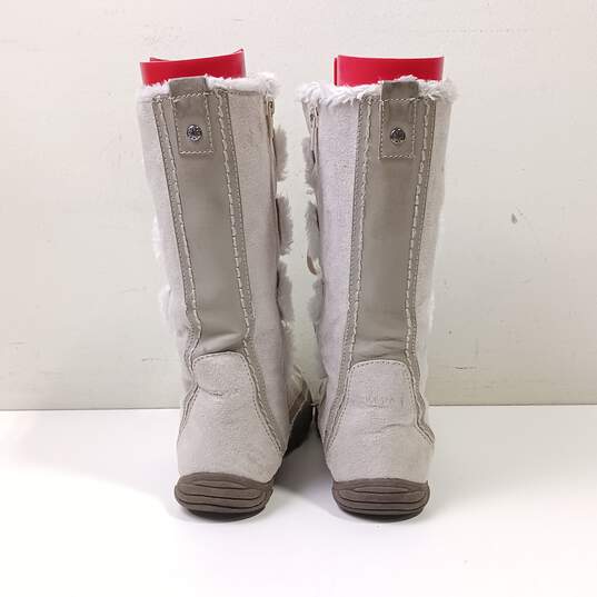 Nine West Women's Beige Faux Suede Snow Boots Size 3 image number 4