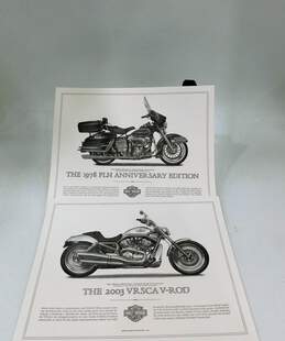 Set of 5 Five Harley Davidson Cornerstone Collection Prints 1903-2003 16in x 20in alternative image