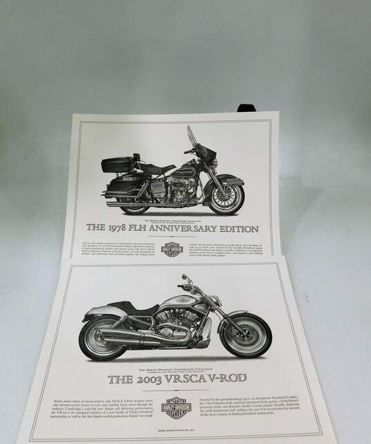 Set of 5 Five Harley Davidson Cornerstone Collection Prints 1903-2003 16in x 20in image number 2