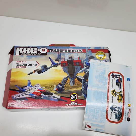 VTG. Kre-O Hasbro Transformers StarScream Model Construction Kit *Open Box Untested P/R image number 3