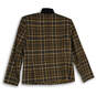 Womens Brown Plaid Wool Long Sleeve Round Neck Single Breasted Blazer Sz 8 image number 2