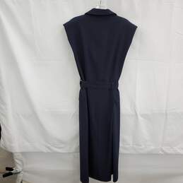 Zara Navy Sleeveless Button Front Dress NWT Size L alternative image