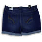 NWT Womens Blue Dark Wash Mid Rise Signature Fit Boyfriend Shorts Size 18 image number 2