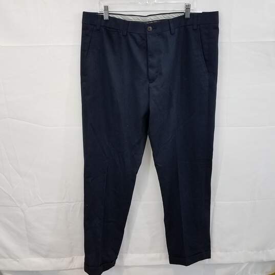 Eddie Bauer Wrinkle Free Classic Straight Khaki Navy Blue Pants Men's Size 38 image number 1